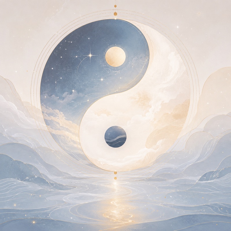 Yin and yang in balance